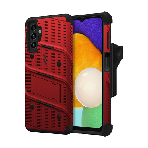 ZIZO BOLT Bundle Galaxy A13 5G Case with Tempered Glass - Red Galaxy A13 5G Red & Black