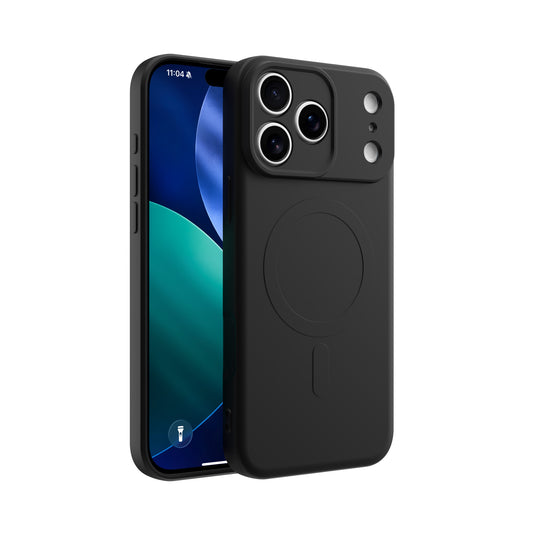 CLICK Slim Silicone MagSafe Series iPhone 17 Pro Max Case - Black