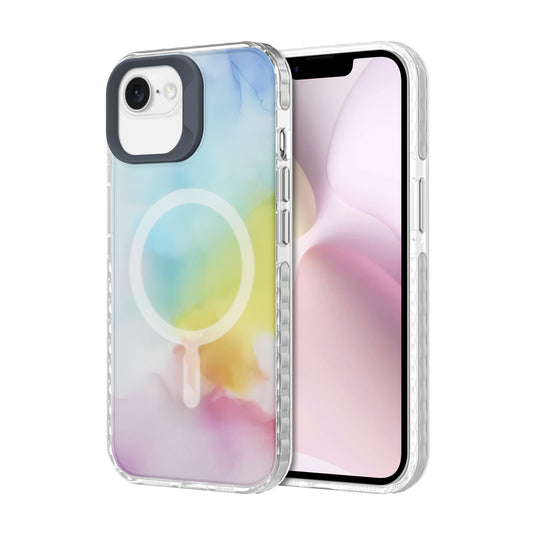 CLICK Cosmic MagSafe Series iPhone 16e/13/14/15 Case - Rainbow Swirl