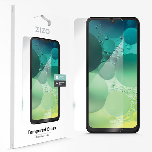 ZIZO TEMPERED GLASS Screen Protector for Cricket Icon - 2026 - Clear