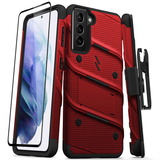 ZIZO BOLT Series Galaxy S21 5G Case - Red & Black