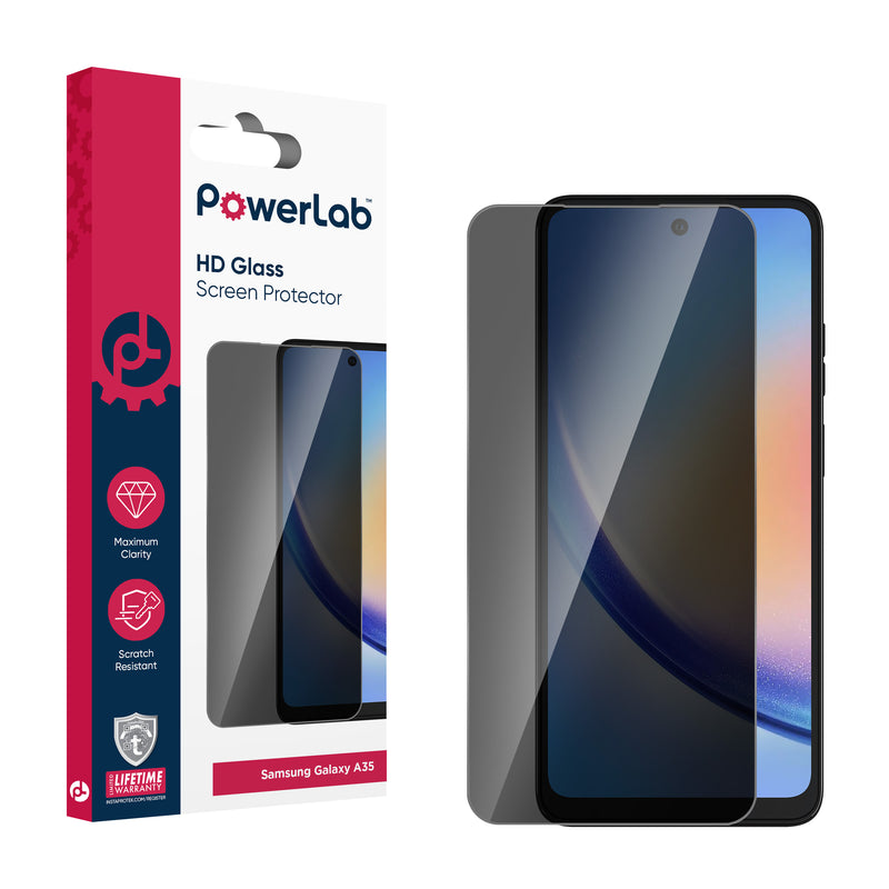 Load image into Gallery viewer, PowerLab Privacy Tempered Glass Screen Protector for Galaxy A35 - Privacy
