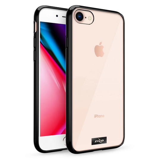 ZIZO REFINE Series Case for iPhone SE (3rd and 2nd gen)/8/7 - Black & Clear