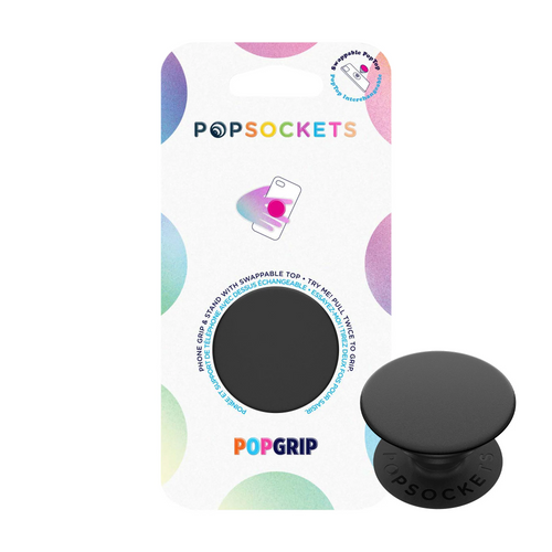 PopSockets Phone and Tablet Swappable PopGrip - Black