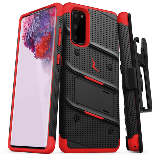 ZIZO BOLT Series Galaxy S20 Case - Black & Red