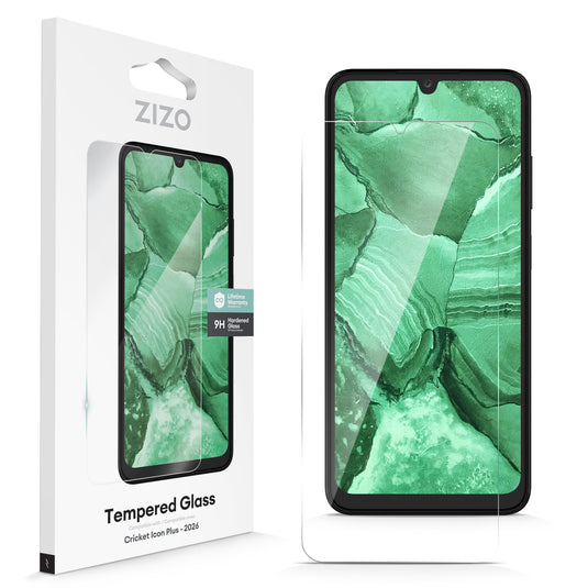 ZIZO TEMPERED GLASS Screen Protector for Cricket Icon Plus 2026 - Clear