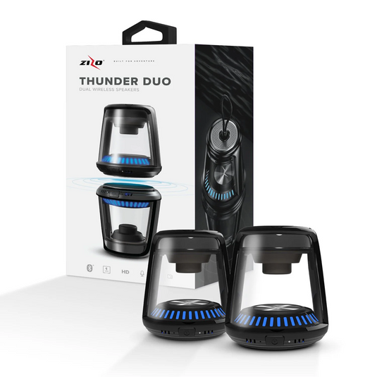 ZIZO THUNDER DUO Wireless Bluetooth Speaker (Black)