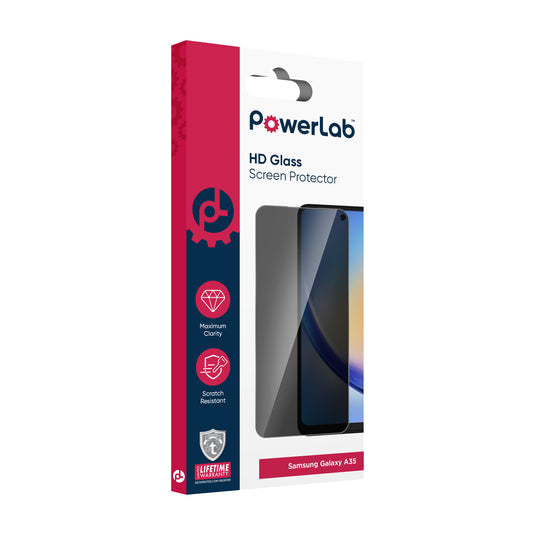 PowerLab Privacy Tempered Glass Screen Protector for Galaxy A35 - Privacy