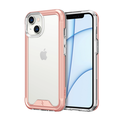 ZIZO ION Series iPhone 13 Case - Rose Gold & Clear