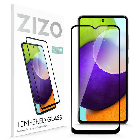 ZIZO TEMPERED GLASS Screen Protector for Galaxy A52 5G - Black