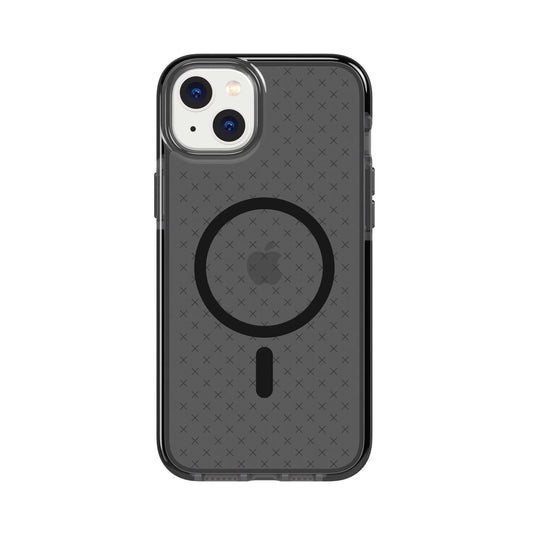 Tech21 Evo Check iPhone 14 Plus Case MagSafe Compatible - Smokey Black