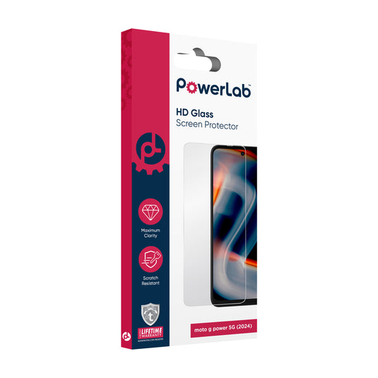 PowerLab HD Glass Screen Protector for moto g power 5G (2024) - Clear