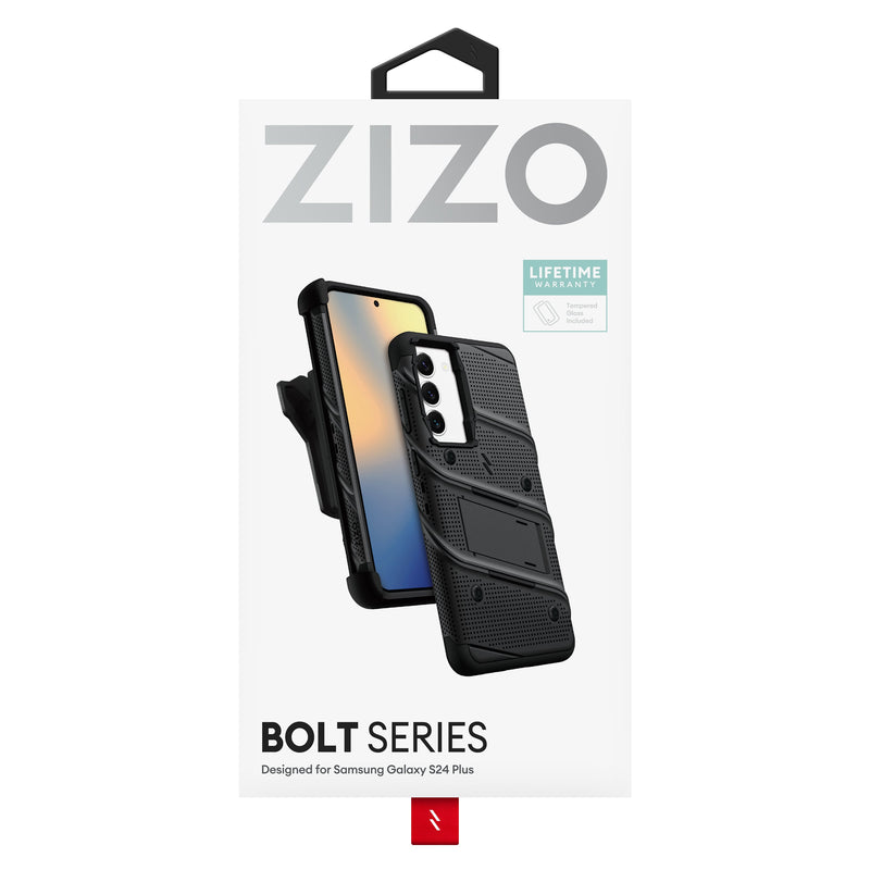 Load image into Gallery viewer, ZIZO BOLT Bundle Galaxy S24 Plus Case - Black

