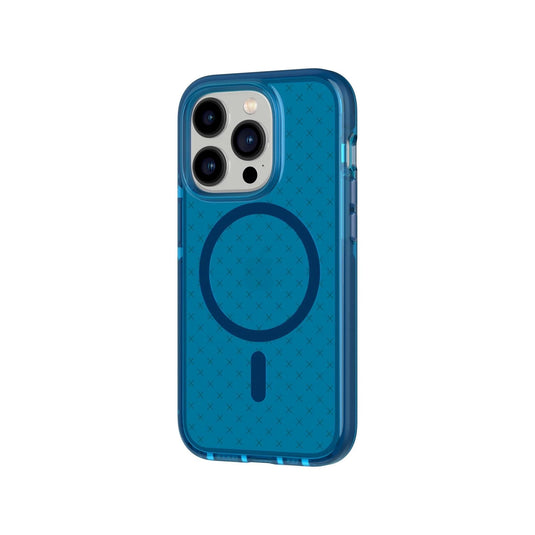 Tech21 Evo Check iPhone 14 Pro Case MagSafe Compatible - Classic Blue