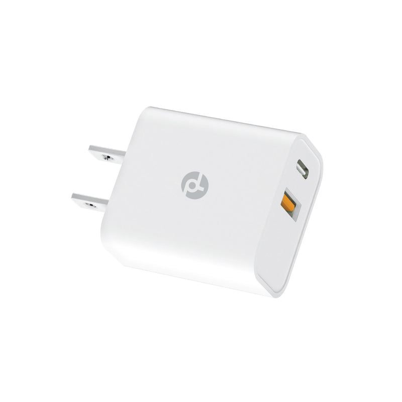 Load image into Gallery viewer, PowerLab 32W Dual Port USB-C / USB-A Wall Charger - White
