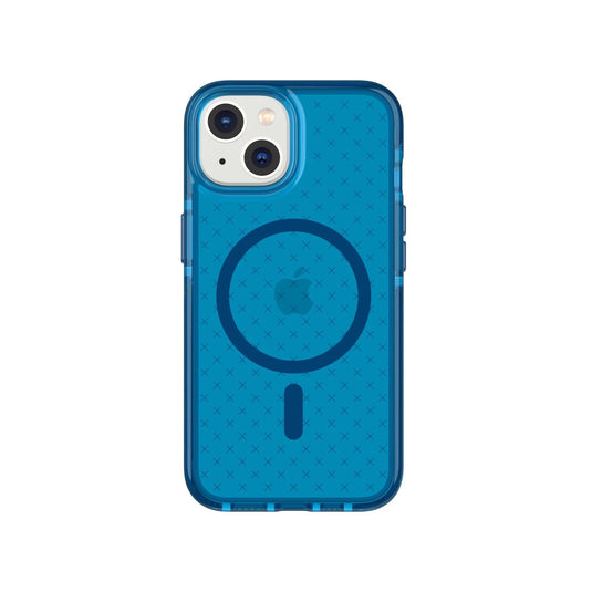 Tech21 Evo Check iPhone 14 Case MagSafe Compatible - Classic Blue