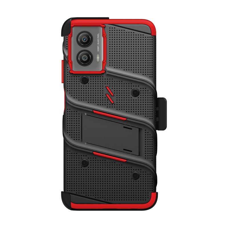 Load image into Gallery viewer, ZIZO BOLT Bundle moto g power 5G (2024) Case - Black / Red
