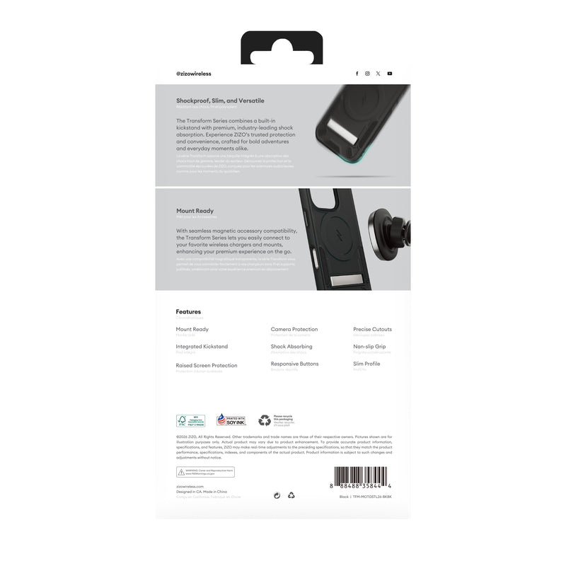 Load image into Gallery viewer, ZIZO TRANSFORM Series moto g stylus - 2026 / 2025 Case - Black
