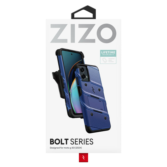 ZIZO BOLT Bundle moto g 5G (2024) Case - Blue