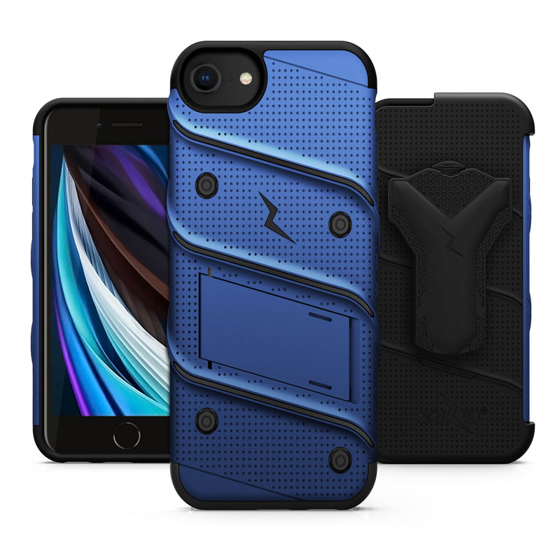 Load image into Gallery viewer, ZIZO BOLT Series Case for iPhone SE (3rd and 2nd gen)/8/7 - Blue &amp; Black
