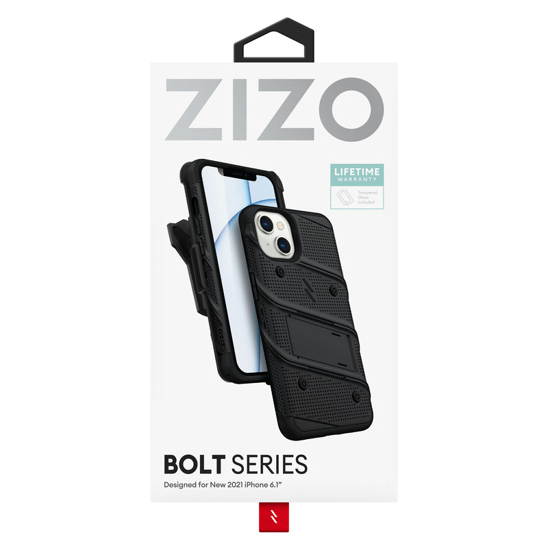 Load image into Gallery viewer, ZIZO BOLT Bundle iPhone 13 Case - Black
