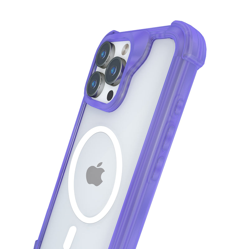 Load image into Gallery viewer, CLICK Clear Rugged MagSafe Series iPhone 16 Pro Max Case - Purple
