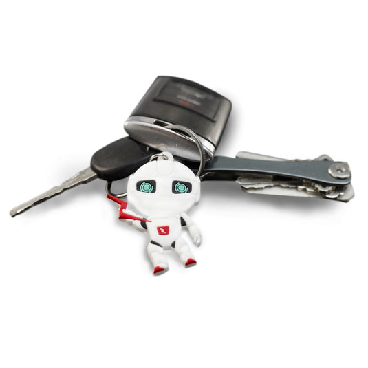 White ZizoBOT Keychain