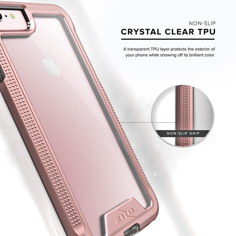 Load image into Gallery viewer, ZIZO ION Series Case for iPhone SE (3rd and 2nd gen)/8/7 - Rose Gold &amp; Clear
