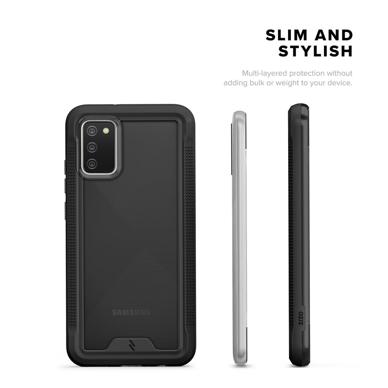 Load image into Gallery viewer, ZIZO ION Series Galaxy A02s Case - Black &amp; Smoke
