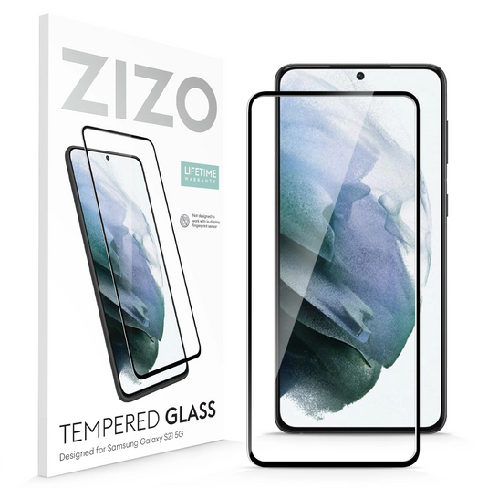 ZIZO TEMPERED GLASS Screen Protector (No Fingerprint Sensor) for Galaxy S21 5G - Black
