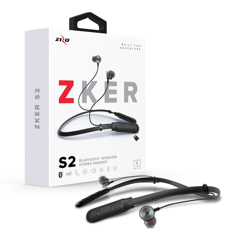 Load image into Gallery viewer, ZIZO ZKER S2 Bluetooth Neckband Wireless Headset (Black)
