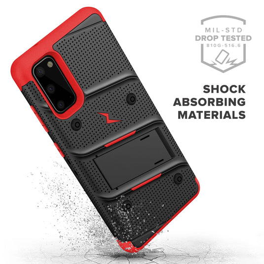 ZIZO BOLT Series Galaxy S20 Case - Black & Red