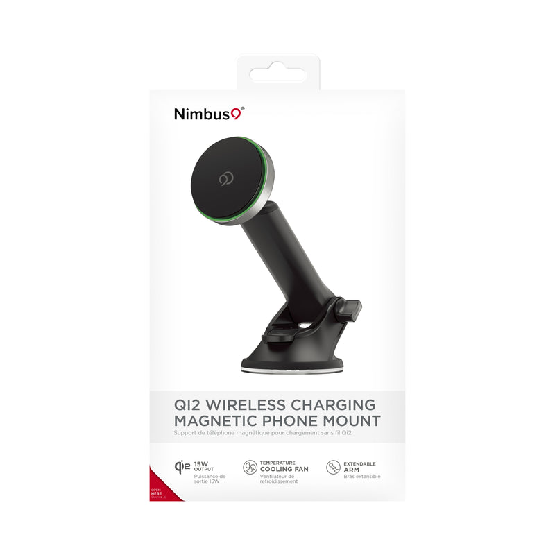 Load image into Gallery viewer, Nimbus9 Qi2 Wireless Charging Magnetic Phone Mount (Windshield/Dash) - Brushed Gray
