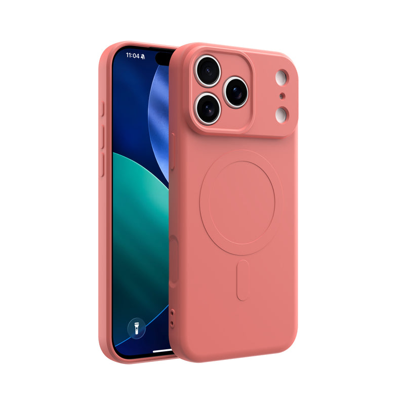 Load image into Gallery viewer, CLICK Slim Silicone MagSafe Series iPhone 17 Pro Max Case - Orange
