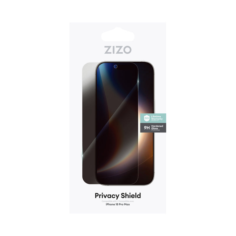 Load image into Gallery viewer, ZIZO Privacy Lightning Shield iPhone 18 Pro Max Privacy Tempered Glass Screen Protector - Privacy
