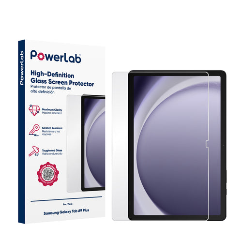 PowerLab HD Glass Screen Protector for Galaxy Tab A9 Plus - Clear