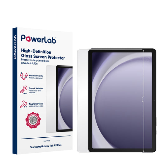 PowerLab HD Glass Screen Protector for Galaxy Tab A9 Plus - Clear