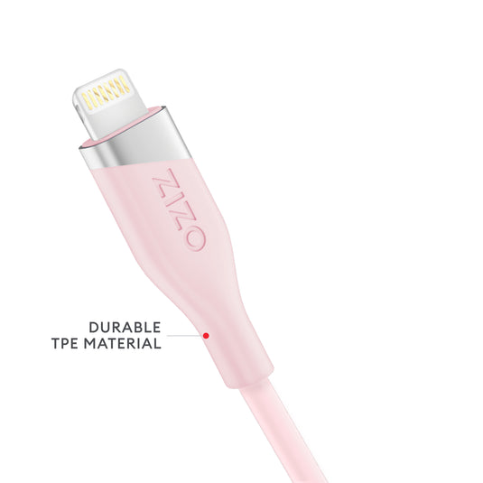 ZIZO PowerVault Cable USB-C to Lightning 6FT - Peach