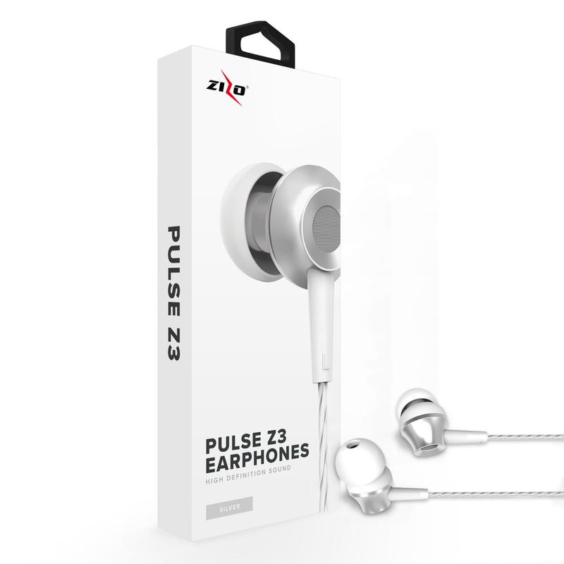 Load image into Gallery viewer, Zizo Pulse Z3 In Ear Headphones Wired - Silver
