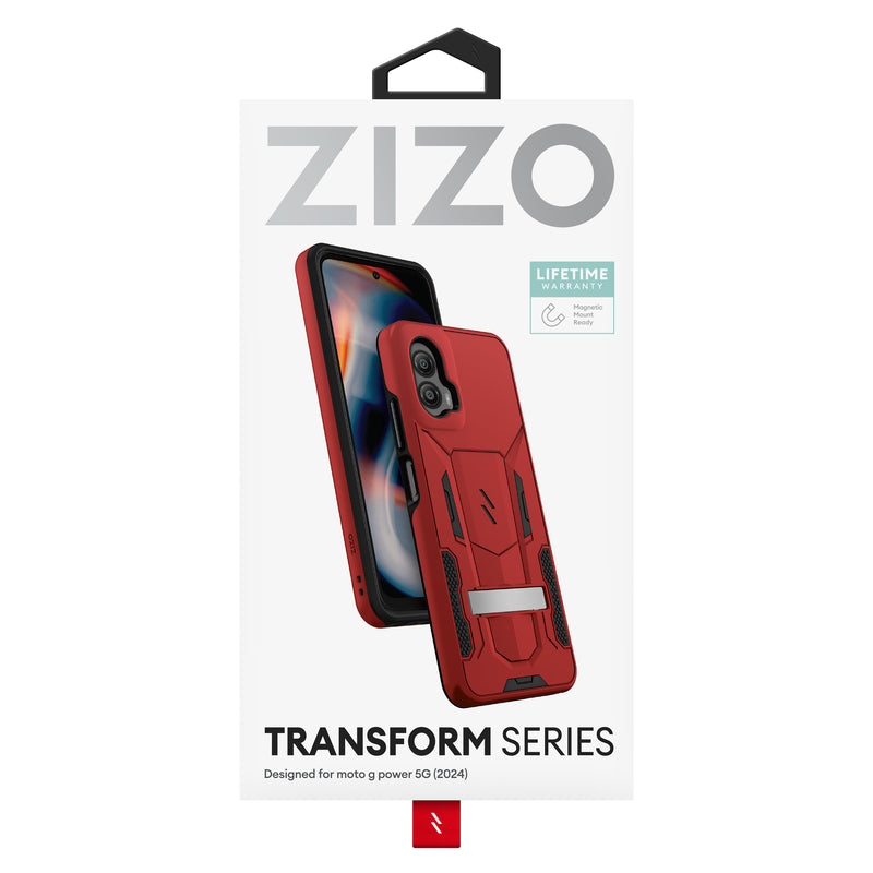 Load image into Gallery viewer, ZIZO TRANSFORM Series moto g power 5G (2024) Case - Red
