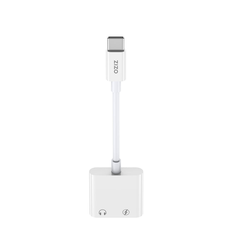 Load image into Gallery viewer, ZIZO Pulse USB-C to 3.5mm Audio Adapter with Charging Passthrough - White
