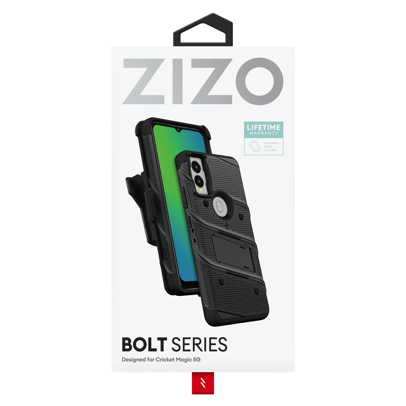 Load image into Gallery viewer, ZIZO BOLT Bundle Cricket Magic 5G Case - Black
