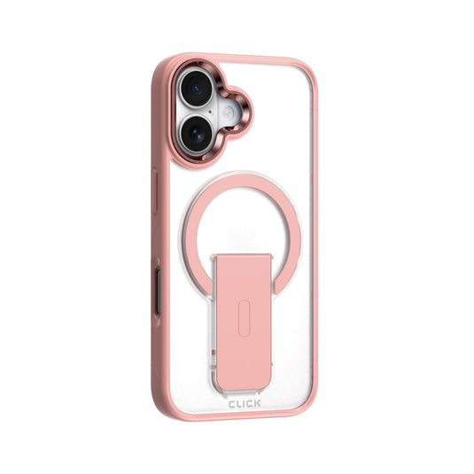 CLICK Latch Series iPhone 16 Plus Case - Clear Pink