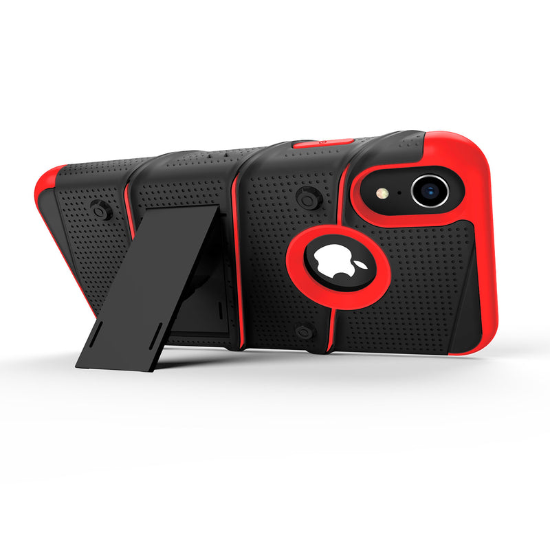 Load image into Gallery viewer, Zizo Bolt Series Case iPhone XR (Black/Red)
