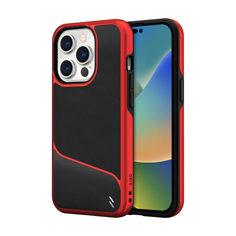 Load image into Gallery viewer, ZIZO DIVISION Series iPhone 14 Pro (6.1) Case - Black &amp; Red
