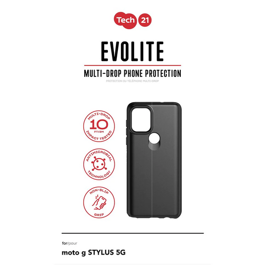 Tech21 Evo Lite Moto G Stylus 5G Case - Black Moto G Stylus 5G (2021) Black