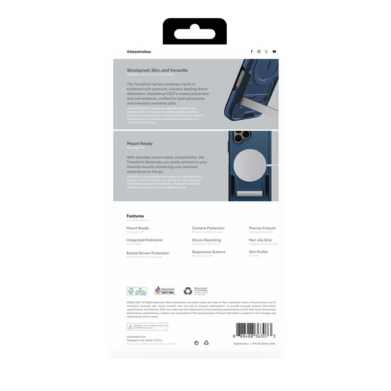 Load image into Gallery viewer, ZIZO TRANSFORM Series Celero5G Velocity Case - Nightfall Blue
