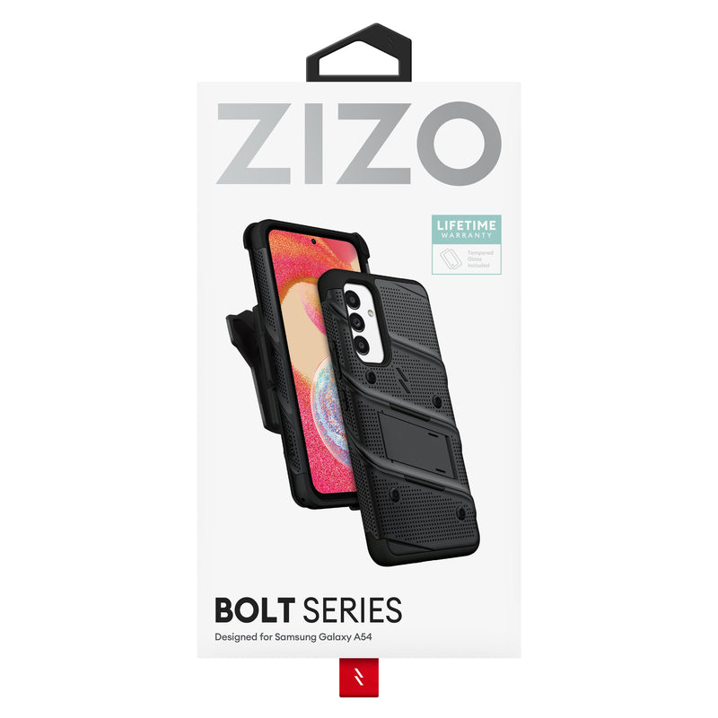 Load image into Gallery viewer, ZIZO BOLT Bundle Galaxy A54 Case - Black
