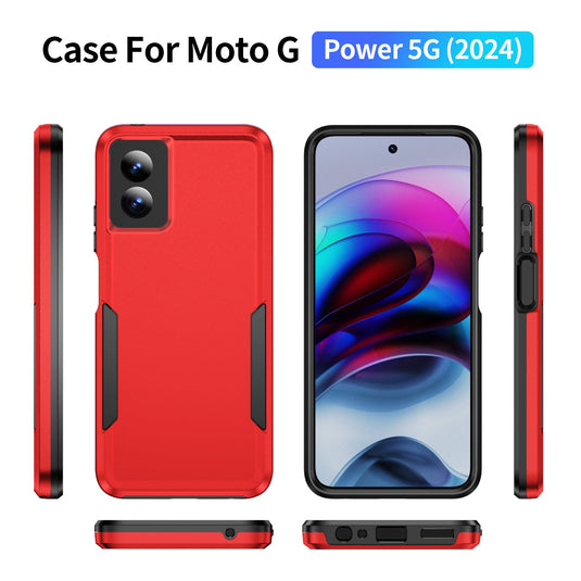 CLICK Impact Series moto g power 5G (2024) Case - Red Black