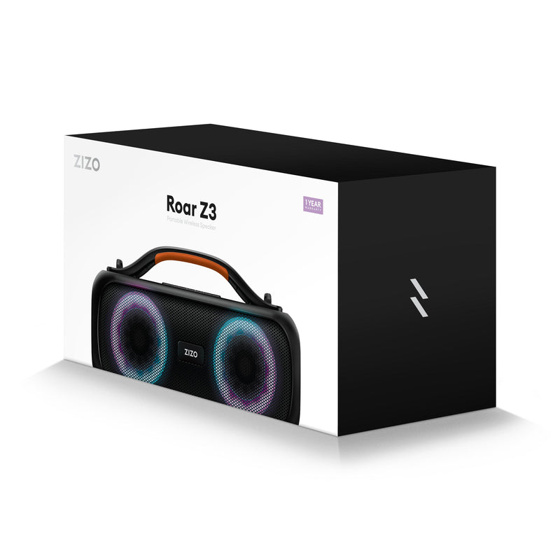 Load image into Gallery viewer, ZIZO Roar Z3 Portable LED Speaker - Black
